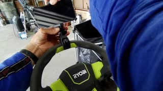 RYobi 38 inch 100 Ah Battery Electric Riding Ride on Lawn Mower Phone Holder Accessories