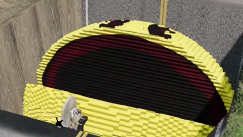 Weird Motorcycles Jumping to OVER GAINT Pac-Man in Big Pit Crush in BeamNG