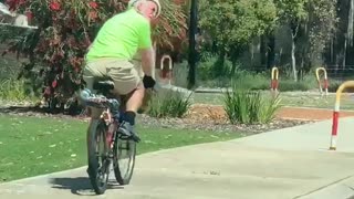 Bird Chases Off Cyclist