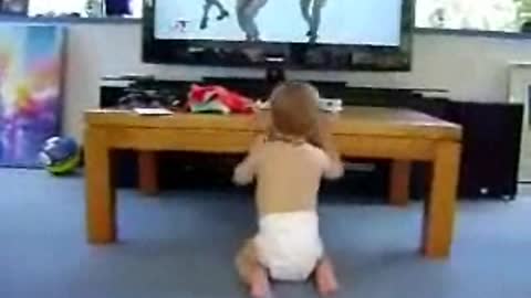 Come See the Softer Side of baby watching TV .