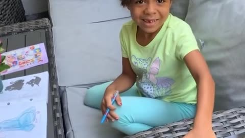 Little girl has hysterical reaction to viral joke 'James Brown'