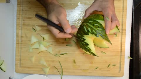 how to make flower in melon