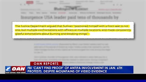 FBI 'can't find proof' of Antifa involvement in Jan. 6 protests despite mountains of video evidence