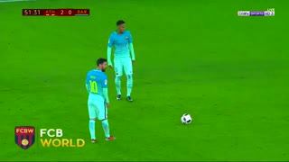 Leo Messi outstanding free-kick goal vs Athletic Bilbao