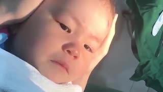 Brave Baby Girl Gets Stitches