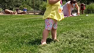 Baby Skyla walking