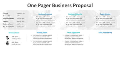 One Pager Business Proposal PowerPoint Template
