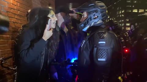 Protester Spits In Police Officer's Face — Then INSTANTLY Regrets Everything