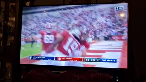 ENDS SCORES HIS FIRST TD