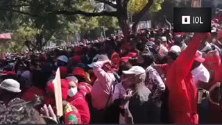 EFF leader Julius Malema at Vaccine protest