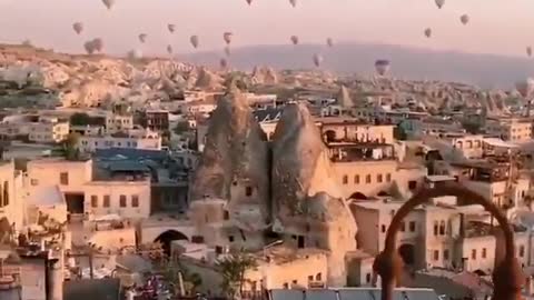 Morning's in Cappadocia, Turkey Double tap if you want to visit this place # short video.