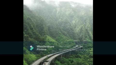 Beautiful Mountain Valley In Hawaii, USA