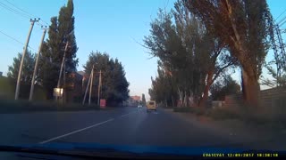 Red Lexus Near Miss