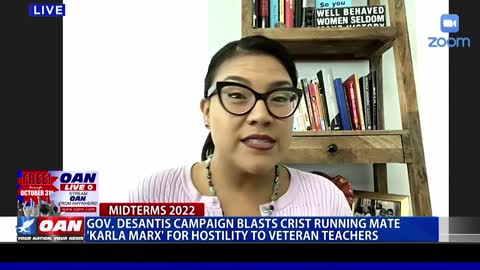 Gov. DeSantis campaign blasts Crist running mate 'Karla Marx' for hostility to veteran teachers