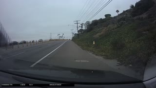 Car on PCH Collides with Wall at Highway Speed