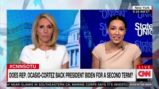 AOC LAUGHS When Asked If She'll Support Biden in 2024