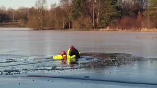 June Murphy - Amazing rescue on the ice on loch at hoggan field glasgow Scotland