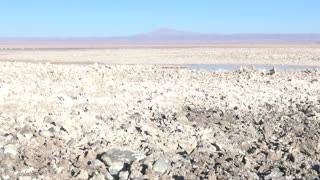 Salt lake at Atacama desert in Chile