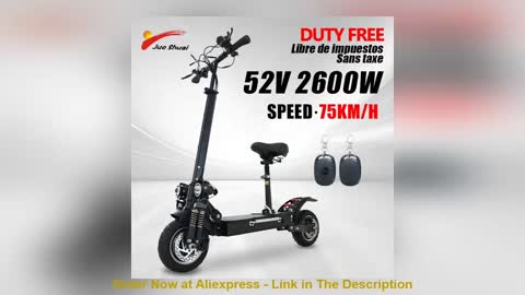 ☀️ 52V Dual Motor E-scooter 75km/h Fast Hoverboard 10inch Big Wheel Skateboard with Seat Remote