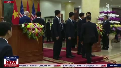 Joe Biden Mumbles Through Welcome Speech in Vietnam, Leaves Podium Before Vietnam Leader Speaks