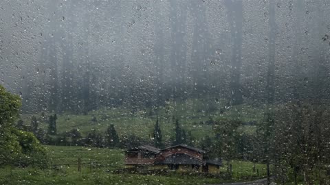 Fall Asleep Fast, Deep Sleep With Strong Rain & Powerful Thunder | Thunderstorm Sounds For Sleeping