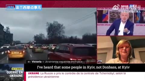 Ukrainian woman goes off script in French TV interview