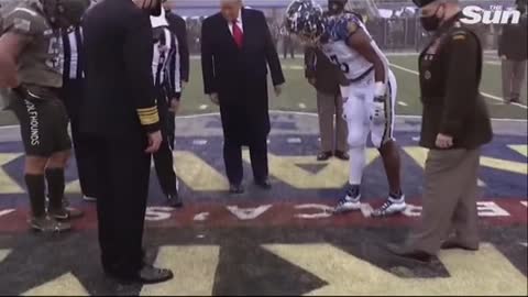 Trump “Flips Coin ”Toss For Football Game in America!!