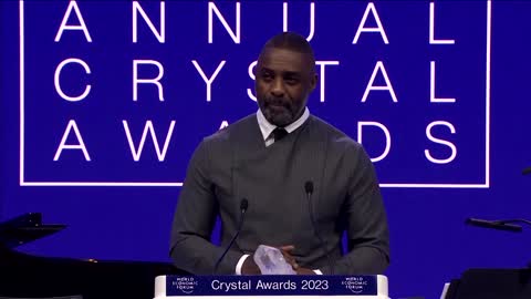 Idris Elba calls for support for world's poorest at WEF