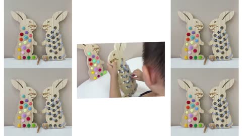 Kid Toys Rabbit Board Montessori Crossing Games