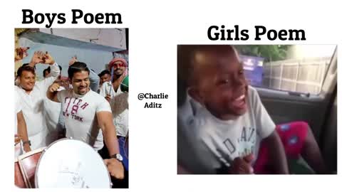 Boys Poem Vs Girls Poem !! Memes #viralmemes #meme