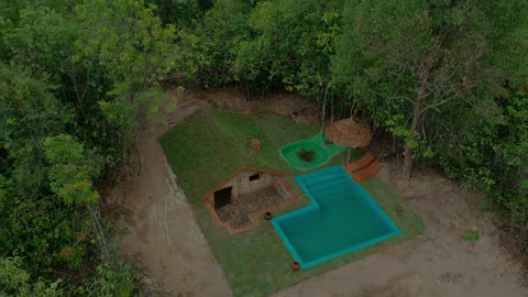 Building Swimming Pool and Fish Pond For Underground House