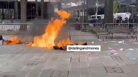 🔥🔥MOST GRAPHIC VIDEO of Max Azzarello (man who set himself on fire in front of trump trial)