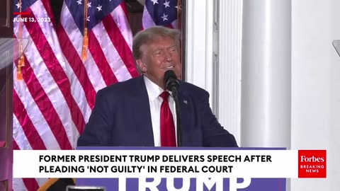 Trump jokes about facing 400 years in prison after crowd signs