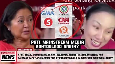 POWER Tripping ni LIZA MARCOS, IBINULGAR ni Atty TRIXIE| MAINSTREAM MEDIA HAWAK SA LEEG?! 4/23/2024