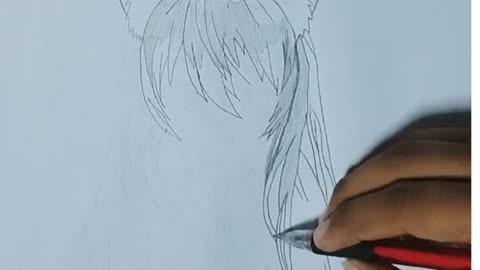 Pencil drawings for beginners❣️ #animegirl
