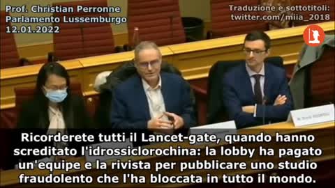 Dott. Perronne al parlamento di Lussemburgo: "Vaccini inefficaci, uccidono i giovani"