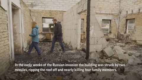 Displaced family in Ukrainian village on war, loss