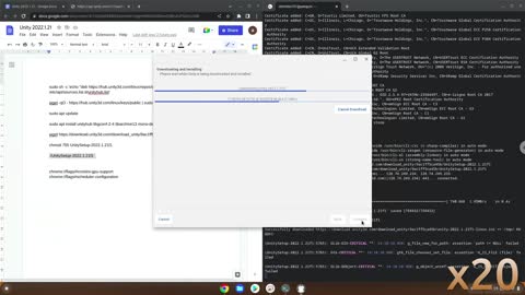 How to install Unity 2022.1.21 on a Chromebook