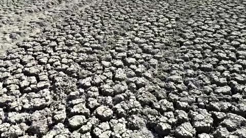 Drone footage shows drought impact on Catalan dam