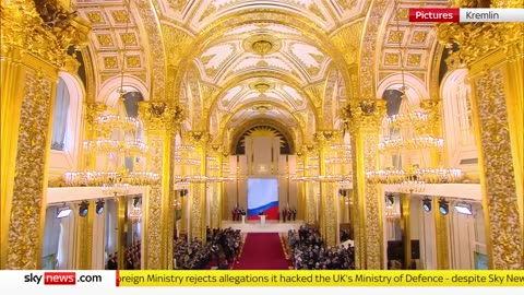 Putin's 5th term inauguration at Kremlin Palace in the throne room of the zars