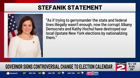 Elise Releases Statement Against Kathy Hochul's Attack on NY Local Elections 12.29.2023