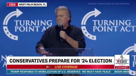 FULL SPEECH: Steve Bannon at Turning Point Action Conference - Day Two - 7/16/23