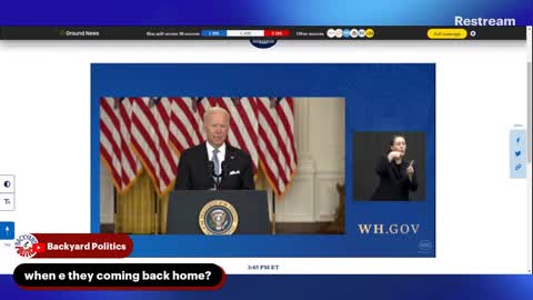 Biden press conference and talking about what is going on in Afghanistan