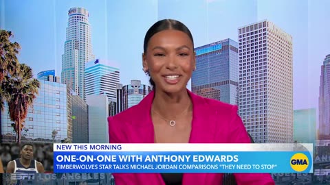 ESPN's Malika Andrews interview with Timberwolves star Anthony Edwards ABC News