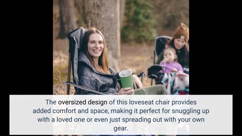 Read Feedback: SUNNYFEEL Folding Double Camping Chair, Oversized Loveseat Chair, Heavy Duty Por...