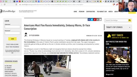 AMERICANS TOLD TO FLEE RUSSIA! - GOVERNMENT ISSUES RED ALERT AS NUCLEAR FALSE FLAG IS PLANNED!
