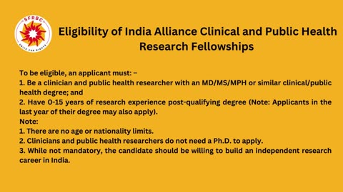 India Alliance Clinical & Public Health fellowship in India