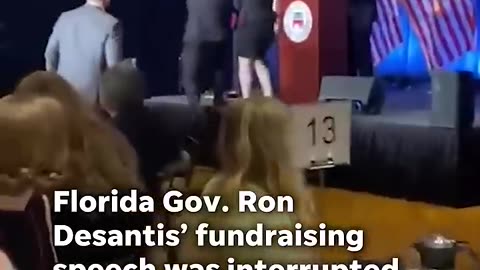 'Jews against DeSantis!'_ Florida Gov. Ron Desantis’ speech interrupted by protesters #Shorts