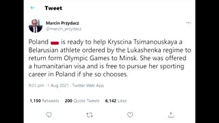 Polish deputy FM: 'Belarus sprinter is safe'