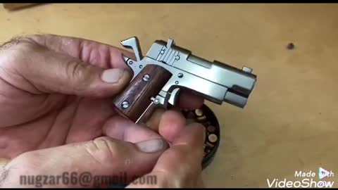 Gun test - mini colt 1911. 6mm flobert. Semi-Auto 3+1